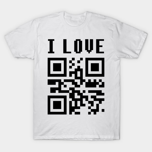 QR Code I Love january T-Shirt by Tekate